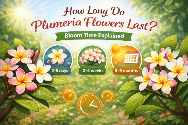 how long do plumeria flowers last