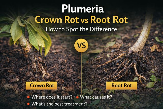 plumeria crown rot vs root rot